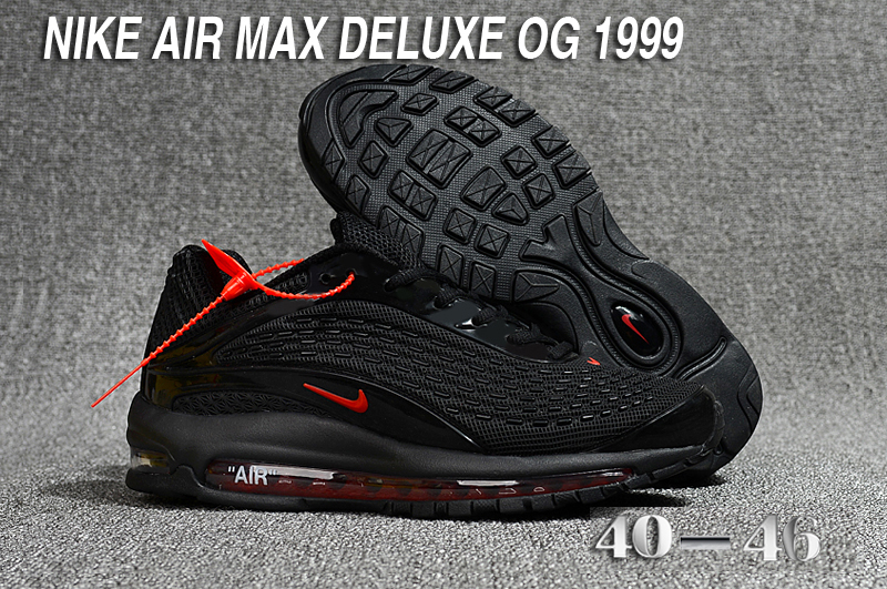 Nike Air Max Deluxe OG 1999 All Black Red Shoes